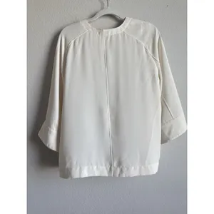 Ann Taylor Women's Wide Dolman Sleeves Ivory Top Blouse Size Large Casual Office thumbnail 2