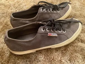 Superga Gray Canvas Low-Top Sneakers with Cream Sole EU 39 thumbnail 4