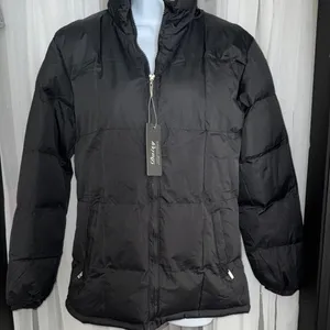 Daisy Black Quilted Puffer Jacket with High Collar thumbnail 1