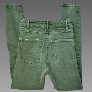 Zara gray/army green skinny jeans sz‎ 24 thumbnail 2