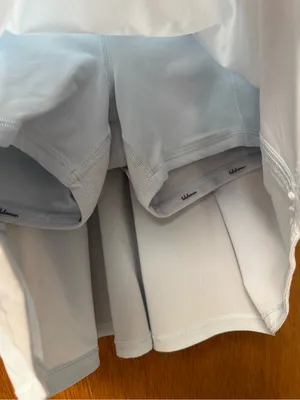 Lululemon Pace Rival Skirt Skort Midrise Pull On Extra Long Powder Blue 2 W8AAFS thumbnail 10