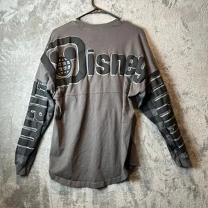 Walt Disney World Plaid Mickey‎ Mouse Spirit Jersey Black Gray Size Small thumbnail 2