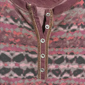 Eddie Bauer Women’s Boho Maroon Quilted Top Western SZ L thumbnail 3