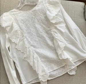 ZARA White Eyelet Top thumbnail 3