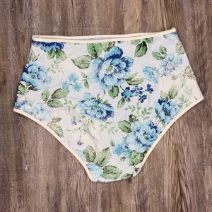Aerie Womens High Waisted Full Coverage Swim Bottoms Suit Floral Size L Large thumbnail 2