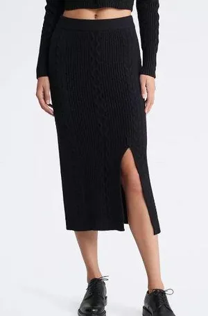 Cable Knit Midi Skirt thumbnail 1