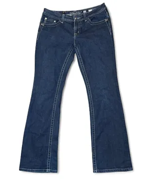 Miss Me Jeans Women’s 30 Easy Boot Cut Bling Flap Pockets JE5731E2L Denim thumbnail 1