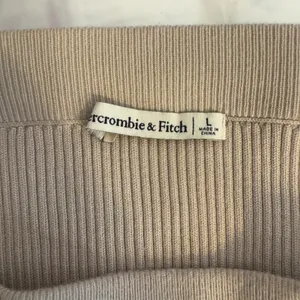 1626 | Abercrombie & Fitch Ribbed Knit Side Slit Midi‎ Skirt Beige Womens L thumbnail 5