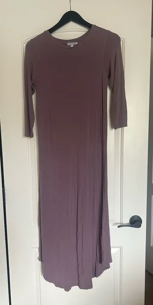 SweetSalt Clothing Wilfred Mauve-Taupe Long Sleeve Maxi Dress thumbnail 1