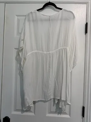 RAVIYA Lace Detail Cream White Swimsuit Coverup Cover Up Size Large thumbnail 4
