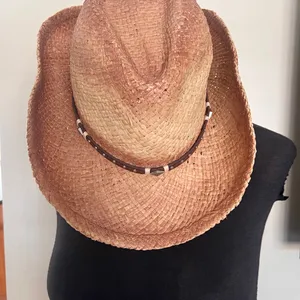 New w/tag Tidal Tom Straw Cowboy Hat, M/L thumbnail 1