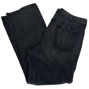 Old Navy Mens Straight Jeans Loose Ample 100% Cotton 5 Pocket Bkack Gray Size 38 thumbnail 1