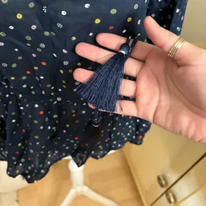 ROLLER RABBIT‎ Subha Top In Blue Bodhi Dots Size Small NWT thumbnail 3