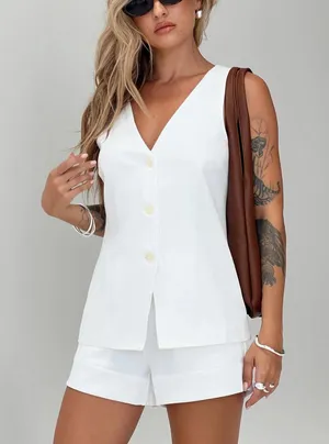 Princess Polly lesky top white thumbnail 1