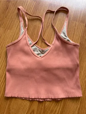 Vuori Ribbed Crop Tank Size Small thumbnail 6