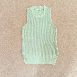 Madewell Mint Green Cotton Shaker Sleeveless Knit Sweater Vest Tank XXS thumbnail 2