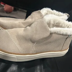 Toms Cream Furry Lined Shoes thumbnail 12