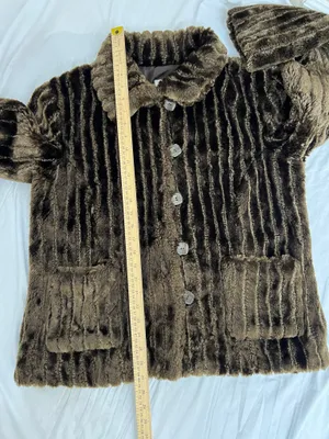 White Stag Vintage 90’s Brown Plush Teddy Jacket size XL thumbnail 9
