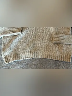 Cozy Mock Neck Women's American Eagle Sweater in Light Beige Size X-Small thumbnail 6