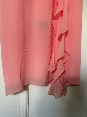 House of CB SARINA Apricot Ruffle Maxi Dress Size small thumbnail 10