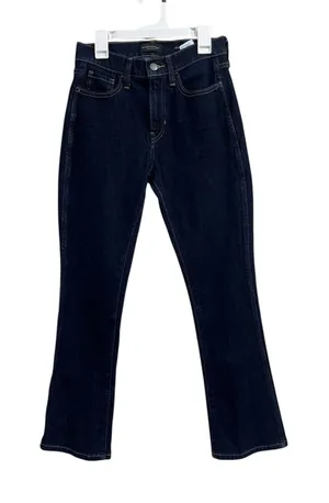Banana Republic High Rise Crop‎ Boot Jeans Dark Wash Denim Size 25 thumbnail 1
