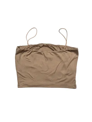 Windsor Tan Seamless Cropped Cami Tank Top Medium thumbnail 2