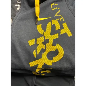 Nike LIVESTRONG Dri-FIT Hoodie Pullover Activewear Black Yellow‎ Size L thumbnail 4