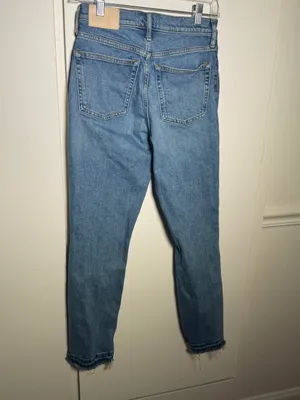Everlane Original Cheeky Classic Blue Womens Straight-Leg Jeans 24R thumbnail 7