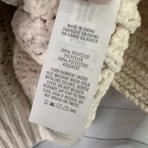 Aerie Cable Knit Chenille Sweater Womens XXS Cream Ivory Quarter Zip Pullover thumbnail 11