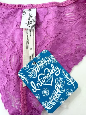 NWT Free People Galloon Lace Racerback Crop Bra Neon Orchid Size L thumbnail 6