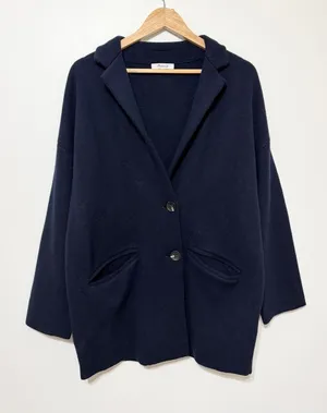 Madewell Navy Blazer Sweater Cardigan Jacket Size Small Oversized Merino Wool thumbnail 1