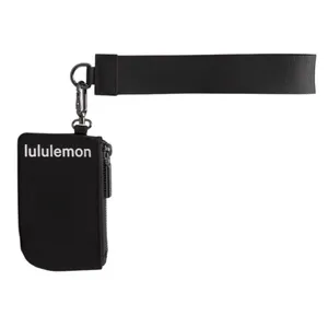 Lululemon Dual Pouch Wristlet Black Gunmetal White thumbnail 3