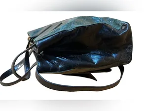 Pulicati Green & Black Crinkled Leather Cross Body Bag thumbnail 5