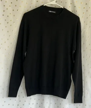 Zara Women's Black Crewneck Sweater thumbnail 1