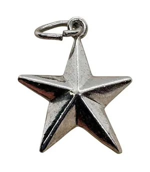 Vintage Silver Tone Magnetic Star Charm Pendant Celestial Five Point Star thumbnail 1