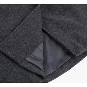 Chartou grey wool blend funnel neck peacoat size small Gray thumbnail 9