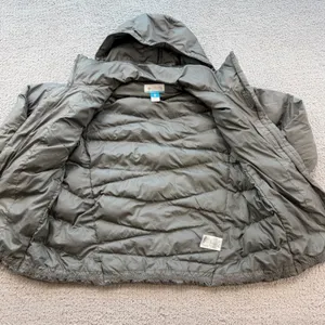 Columbia Womens Gray Quilted Hooded Puffer Jacket WL0880 Size S thumbnail 5