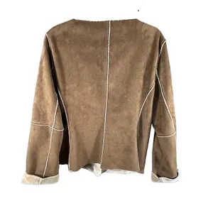 St Johns Bay Faux Suede Ranchers Jacket Womens Large Brown Soft Shearling 2 Tone thumbnail 14