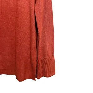 Talbots Tunic Sweater Womens Medium Orange Turtleneck Stretch Pullover thumbnail 5