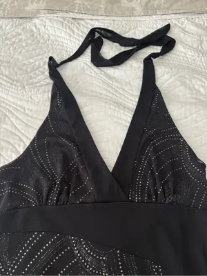 A Byer Halter Evening Dress with Sparkle Detail thumbnail 2