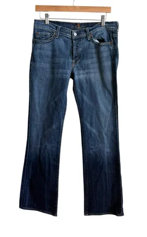7 For All Mankind Boycut Jeans Bootcut Medium Wash Denim Size 32 thumbnail 1