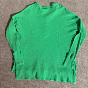 Offline by Aerie NWOT Green Oversized Long Sleeve Waffle Knit Henley Tunic - L thumbnail 9