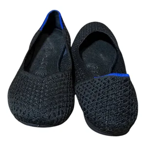 Rothy's The Flat Black Honeycomb Ballet Flats Shoes thumbnail 4