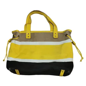 Kate Spade New York Eddie Canvas Exterior Patent Trim Striped‎ Tote Shoulder Bag thumbnail 2