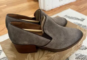 Sofft Velina Heeled Loafers Booties Grey Suede Size 7 NEW thumbnail 11