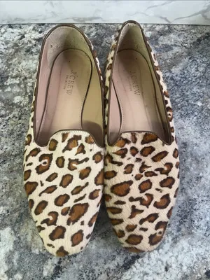 J. Crew Leopard Haircalf Loafers in Brown and Cream thumbnail 1