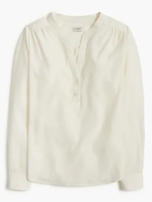 J Crew Popover placket blouse thumbnail 1