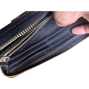 Michael Kors Wallet Clutch Zip Around Continental Black Smooth‎ Leather Urban thumbnail 5