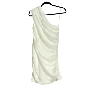 NWT Abercrombie & Fitch One-Shoulder Mini Chiffon Mini Dress SMALL thumbnail 4