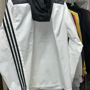 Adidas black and white windbreaker jacket. US MEDIUM thumbnail 2